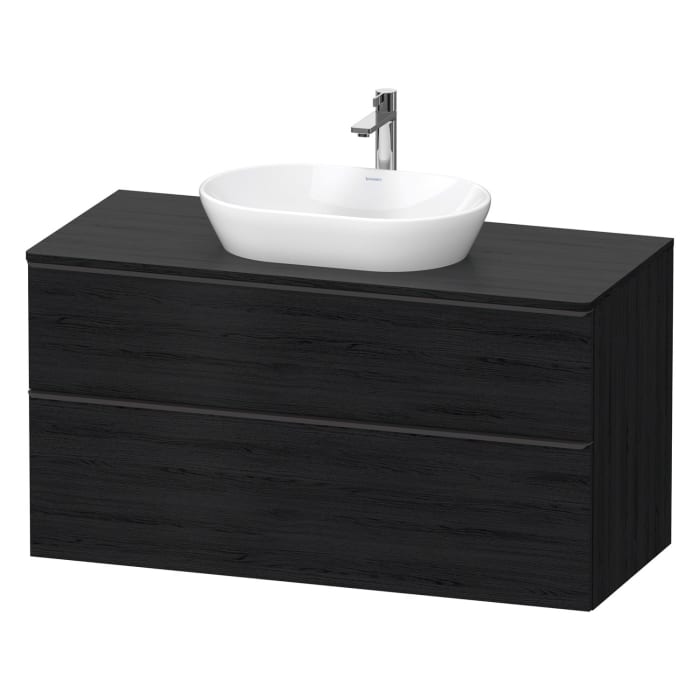 Duravit D-Neo Konsolenwaschtischunterbau 120 x 66,4 cm, 2 Auszüge, Griff diamantschwarz