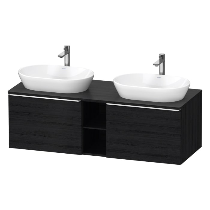 Duravit D-Neo Konsolenwaschtischunterbau für 2 Waschtische 140 x 45,9 cm, 2 Auszüge, Griff chrom