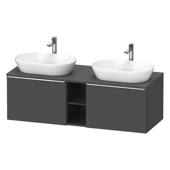 Duravit D-Neo Konsolenwaschtischunterbau für 2 Waschtische 140 x 45,9 cm, 2 Auszüge, Griff chrom