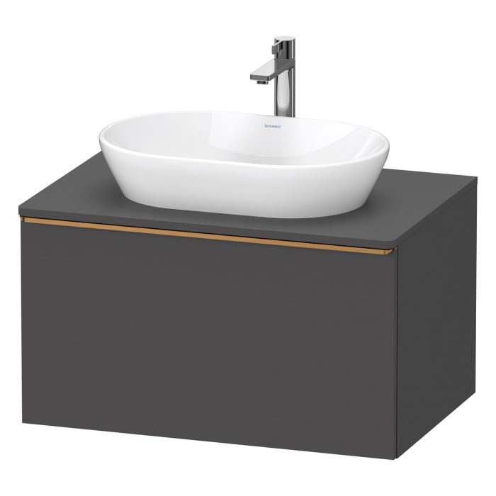 Duravit D-Neo Konsolenwaschtischunterbau 80 x 45,9 cm, 1 Auszug, Griff bronze gebürstet