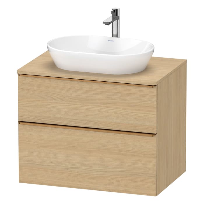 Duravit D-Neo Konsolenwaschtischunterbau 80 x 66,4 cm, 2 Auszüge, Griff bronze gebürstet