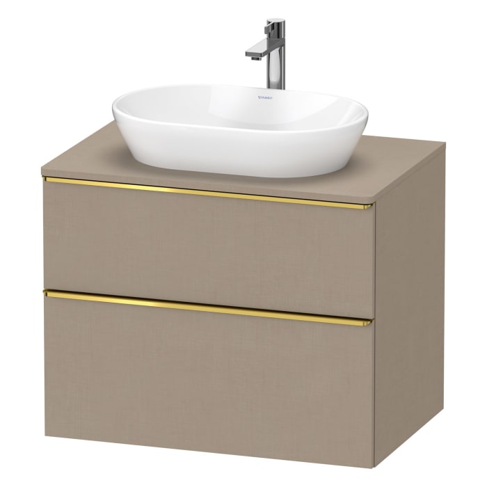 Duravit D-Neo Konsolenwaschtischunterbau 80 x 66,4 cm, 2 Auszüge, Griff gold poliert