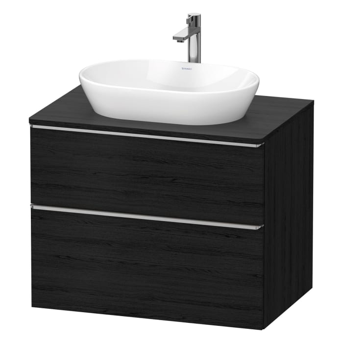 Duravit D-Neo Konsolenwaschtischunterbau 80 x 66,4 cm, 2 Auszüge, Griff edelstahl gebürstet