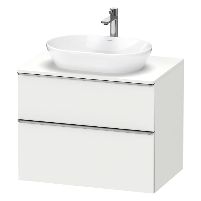 Duravit D-Neo Konsolenwaschtischunterbau 80 x 66,4 cm, 2 Auszüge, Griff edelstahl gebürstet
