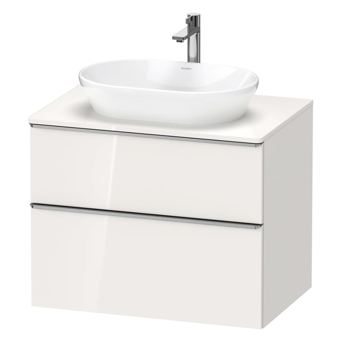 Duravit D-Neo Konsolenwaschtischunterbau 80 x 66,4 cm, 2 Auszüge, Griff edelstahl gebürstet