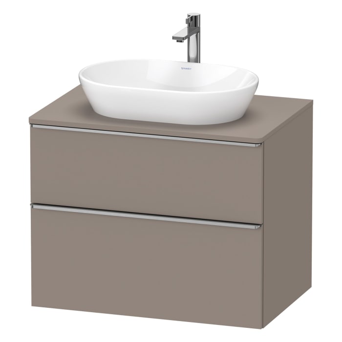 Duravit D-Neo Konsolenwaschtischunterbau 80 x 66,4 cm, 2 Auszüge, Griff edelstahl gebürstet