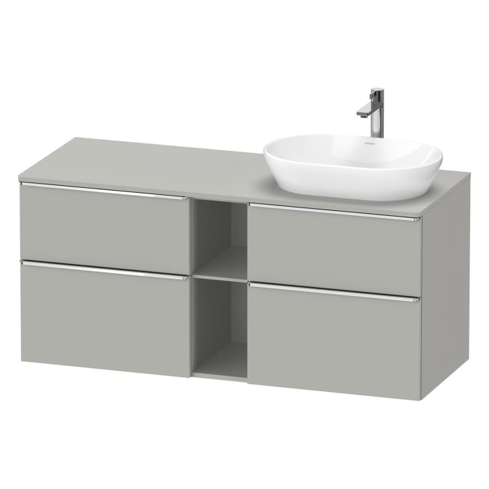 Duravit D-Neo Konsolenwaschtischunterbau für Waschtisch rechts 140 x 66,4 cm, 4 Auszüge, Griff chrom