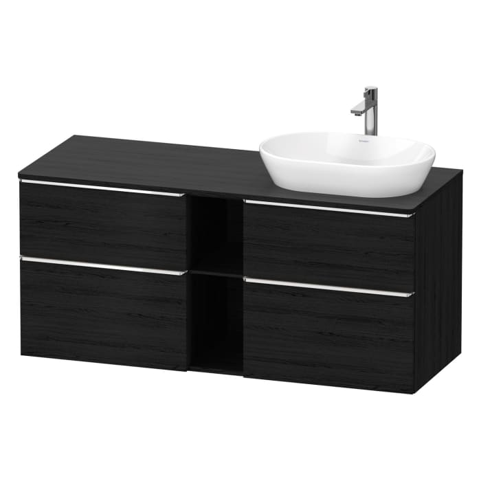 Duravit D-Neo Konsolenwaschtischunterbau für Waschtisch rechts 140 x 66,4 cm, 4 Auszüge, Griff chrom
