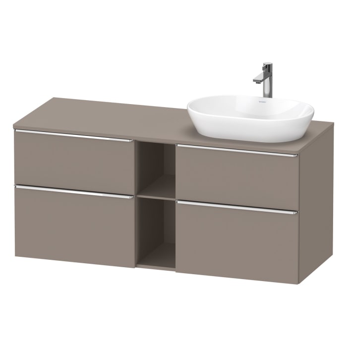Duravit D-Neo Konsolenwaschtischunterbau für Waschtisch rechts 140 x 66,4 cm, 4 Auszüge, Griff chrom
