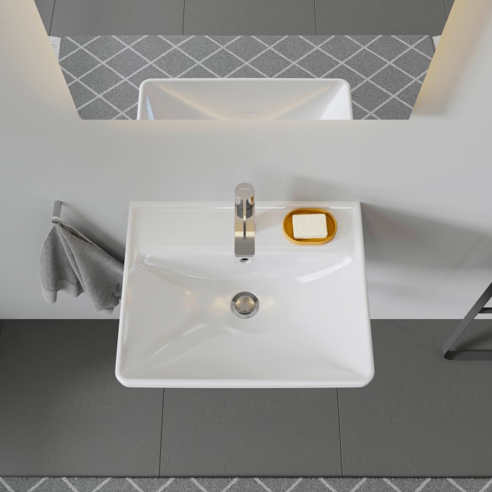 Duravit D-Neo Waschtisch 55 cm, mit 1 Hahnloch und Überlauf