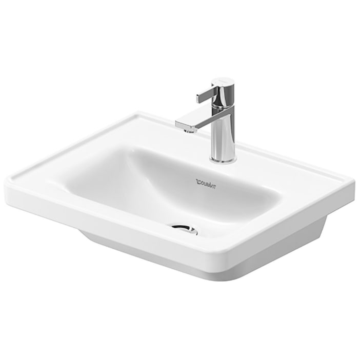 Duravit D-Neo Handwaschbecken 50 cm, mit 1 Hahnloch, ohne Überlauf