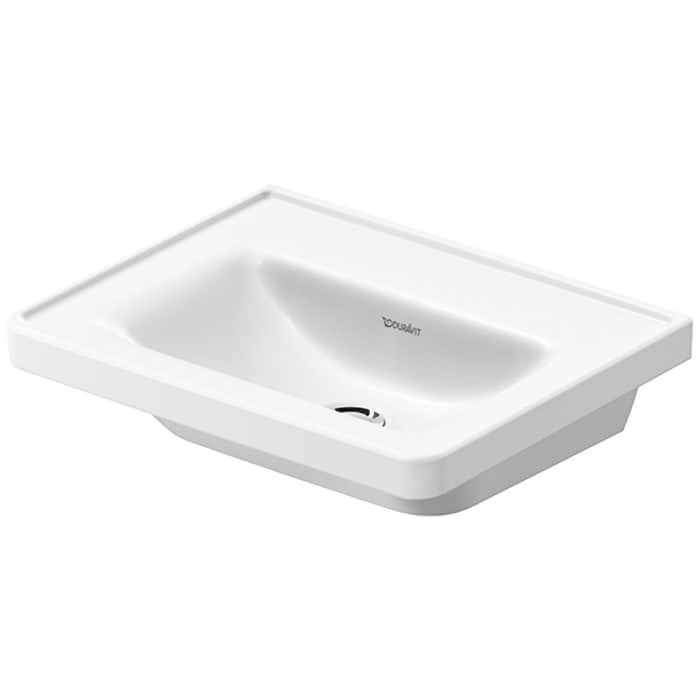 Duravit D-Neo Handwaschbecken 50 cm, ohne Hahnloch, ohne Überlauf