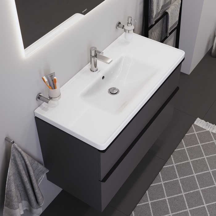 Duravit D-Neo Möbelwaschtisch 100,5 cm, mit 1 Hahnloch und Überlauf