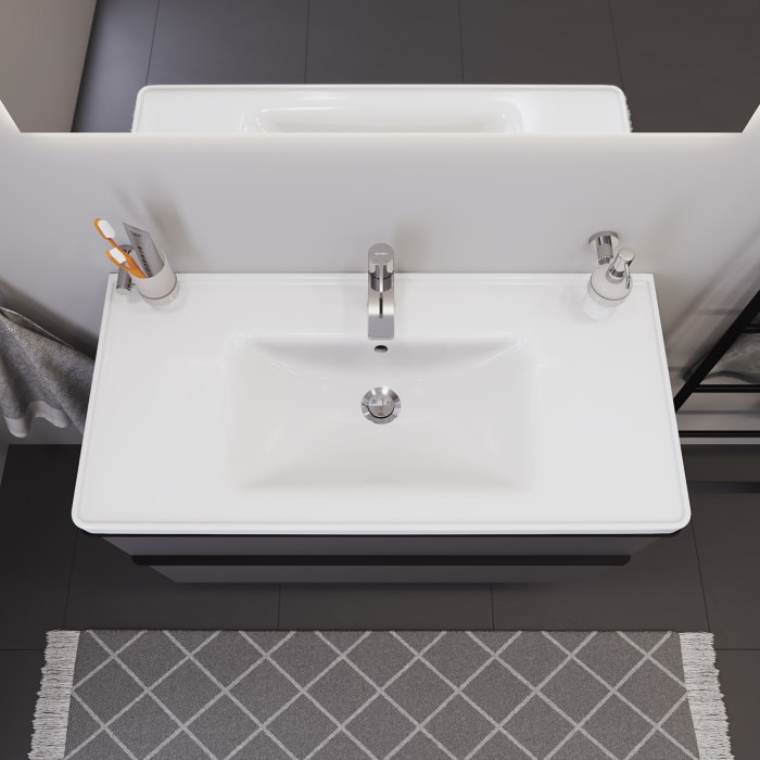 Duravit D-Neo Möbelwaschtisch 100,5 cm, mit 1 Hahnloch und Überlauf