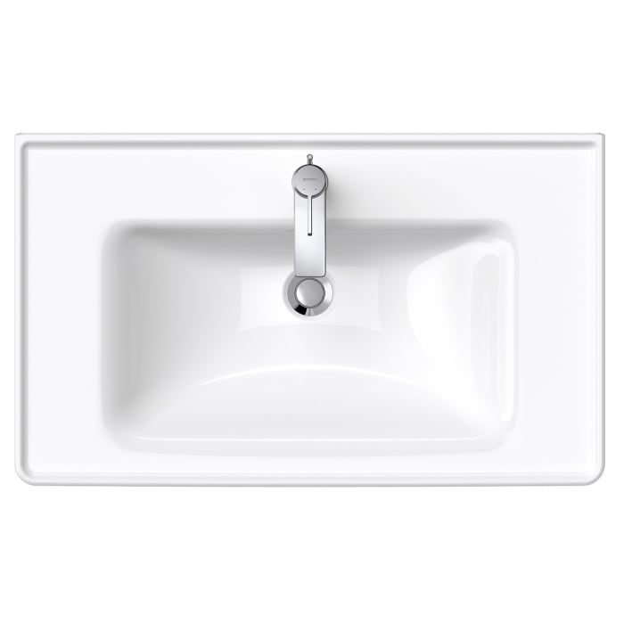 Duravit D-Neo Möbelwaschtisch 80 cm, mit 1 Hahnloch und Überlauf