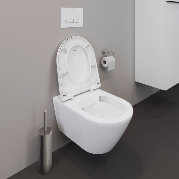 Duravit D-Neo Wand-WC Rimless, Tiefspüler, mit Durafix