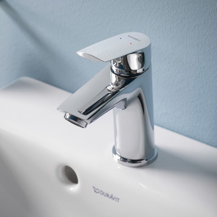 Duravit No. 1 Einhebel-Waschtischmischer S, Fresh-Start ohne Zugstangengarnitur