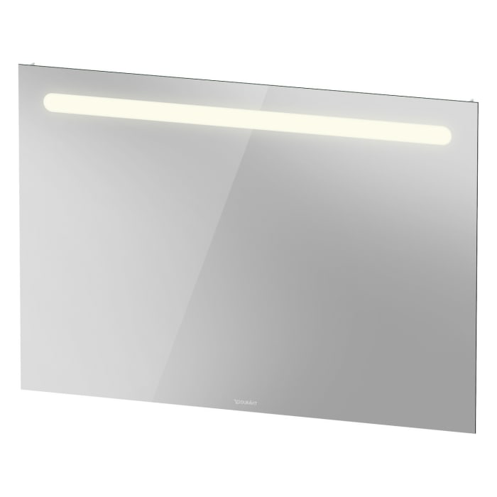 Duravit No. 1 Badezimmerspiegel mit LED Beleuchtung in 100 x 70 cm und weiß mattem Finish