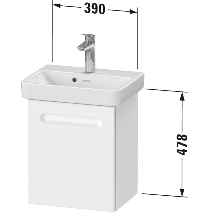 Duravit No. 1 Waschtischunterbau 39 cm, 1 Tür links