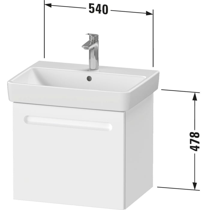 Duravit No. 1 Waschtischunterbau 54 cm, 1 Auszug