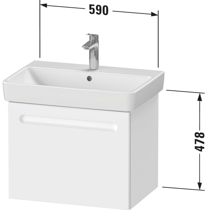 Duravit No. 1 Waschtischunterbau 59 cm, 1 Auszug