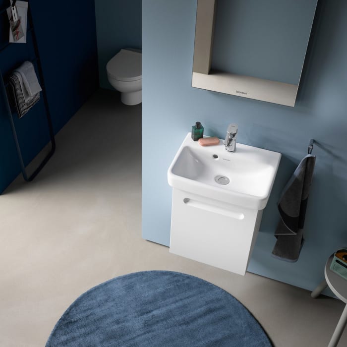 Duravit No. 1 Handwaschbecken 45 cm, mit 1 Hahnloch und Überlauf