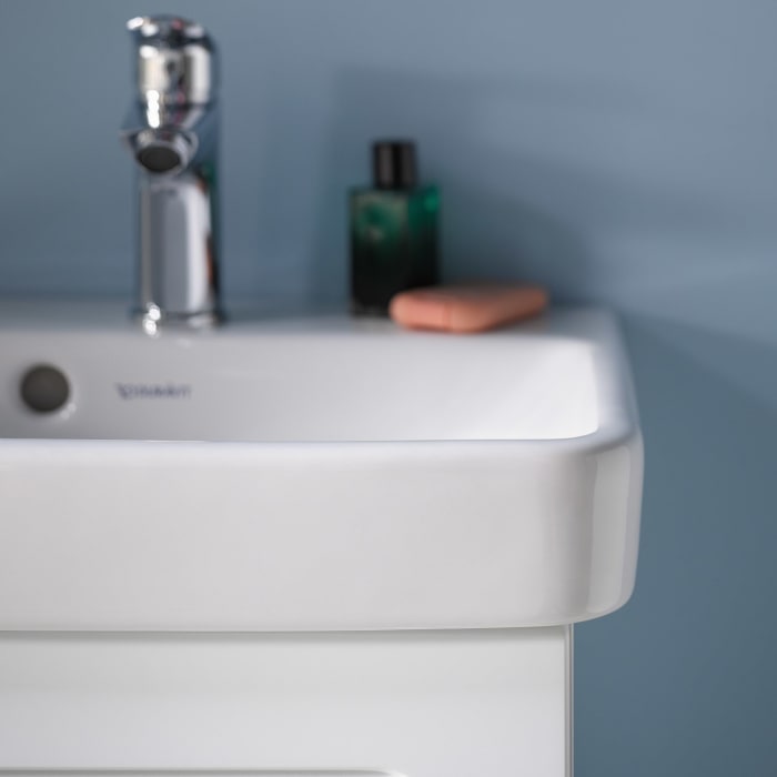 Duravit No. 1 Handwaschbecken 50 cm, mit 1 Hahnloch und Überlauf