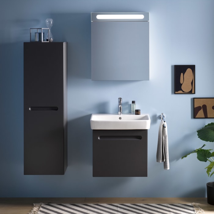 Duravit No. 1 Möbelwaschtisch 60 cm, mit 1 Hahnloch und Überlauf