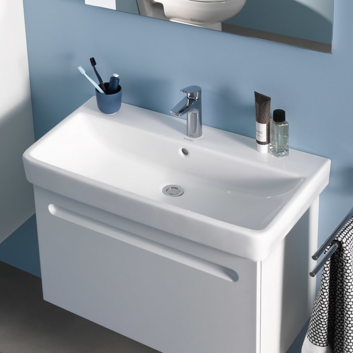 Duravit No. 1 Möbelwaschtisch 80 cm, mit 1 Hahnloch und Überlauf