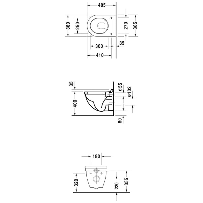 Duravit Starck 3 Wand-WC Compact