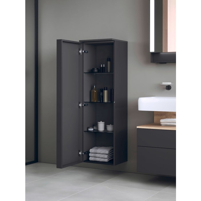 Duravit Qatego Halbhochschrank 40 x 132 cm, 1 Tür Anschlag links