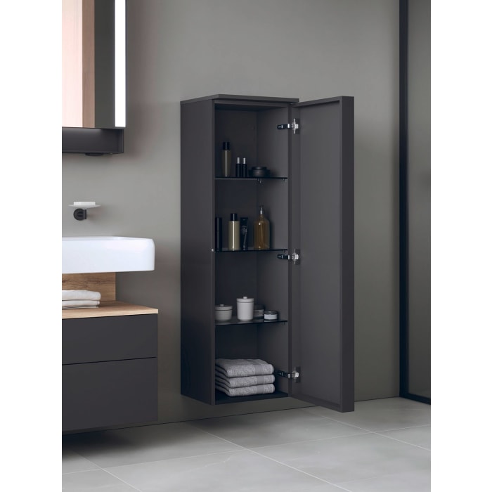 Duravit Qatego Halbhochschrank 40 x 132 cm, 1 Tür Anschlag rechts