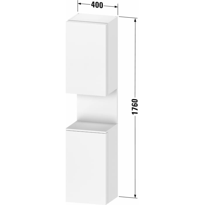 Duravit Qatego Hochschrank 40 x 176 cm, 2 Türen Anschlag rechts