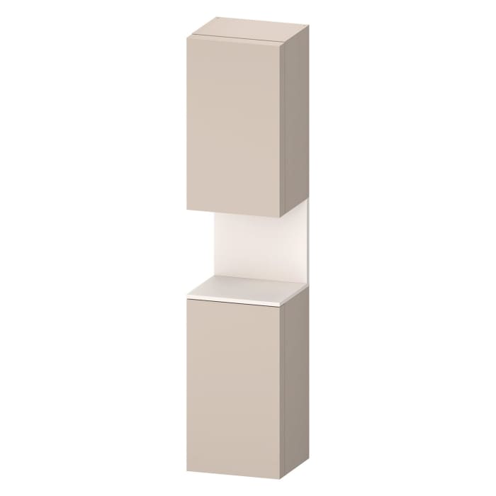 Duravit Qatego Hochschrank 40 x 176 cm, 2 Türen Anschlag links, mit LED Beleuchtung