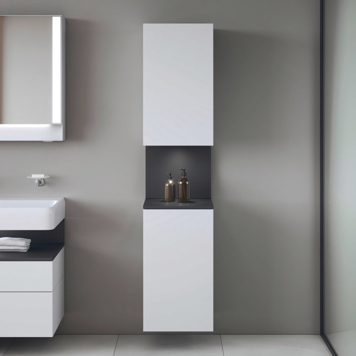Duravit Qatego Hochschrank 40 x 176 cm, 2 Türen Anschlag rechts, mit LED Beleuchtung