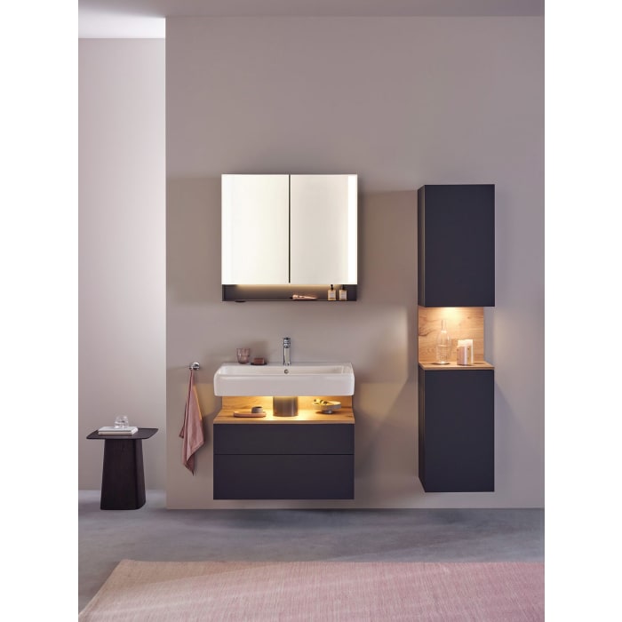 Duravit Qatego Hochschrank 40 x 176 cm, 2 Türen Anschlag rechts, mit LED Beleuchtung