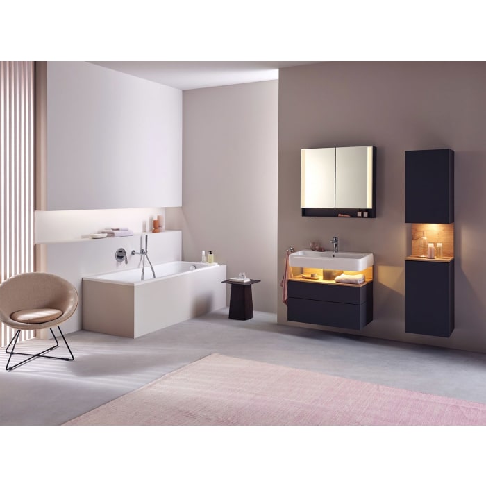 Duravit Qatego Hochschrank 40 x 176 cm, 2 Türen Anschlag rechts, mit LED Beleuchtung