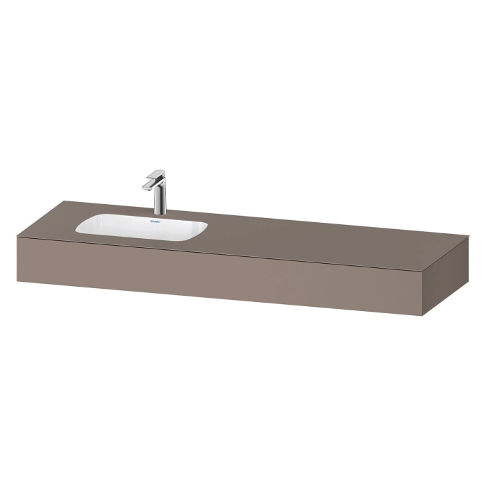 Duravit Qatego Einbauwaschtisch links mit Konsole 160 x 55 cm