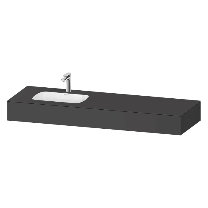 Duravit Qatego Einbauwaschtisch links mit Konsole 160 x 55 cm