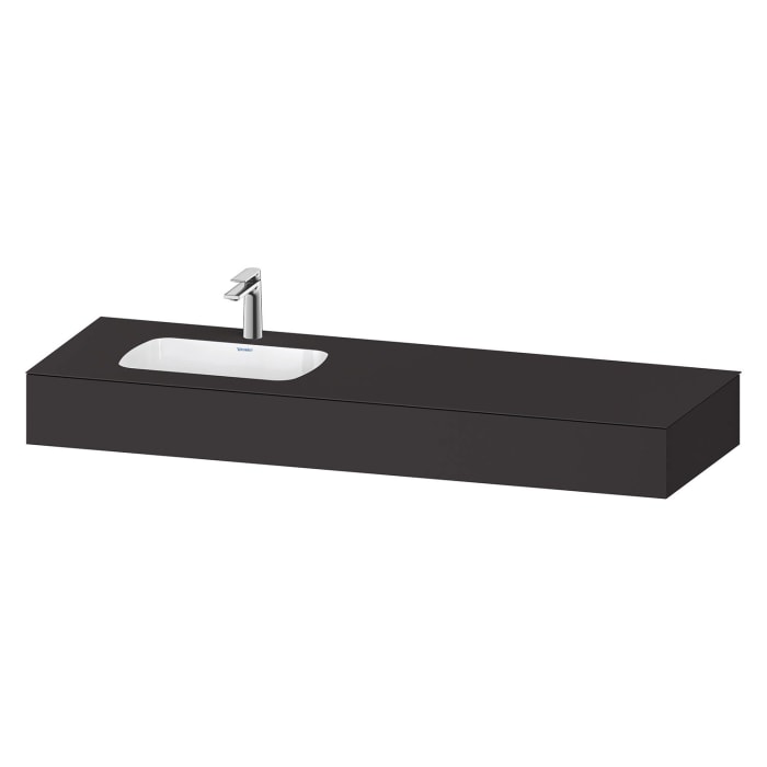 Duravit Qatego Einbauwaschtisch links mit Konsole 160 x 55 cm