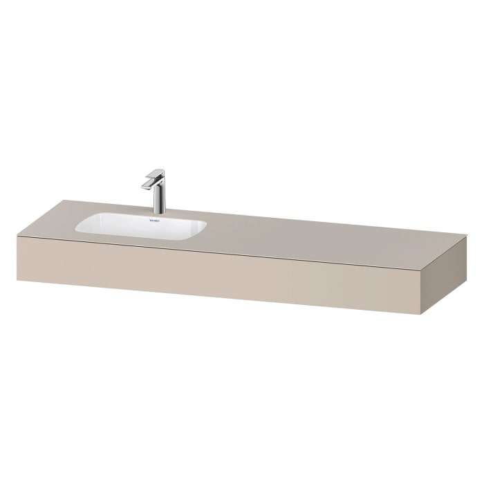 Duravit Qatego Einbauwaschtisch links mit Konsole 160 x 55 cm