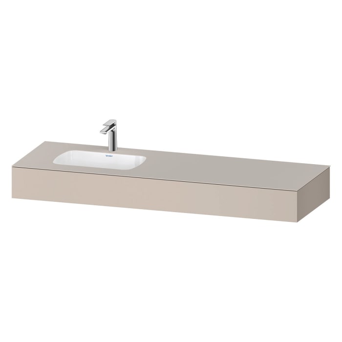 Duravit Qatego Einbauwaschtisch links mit Konsole 160 x 55 cm