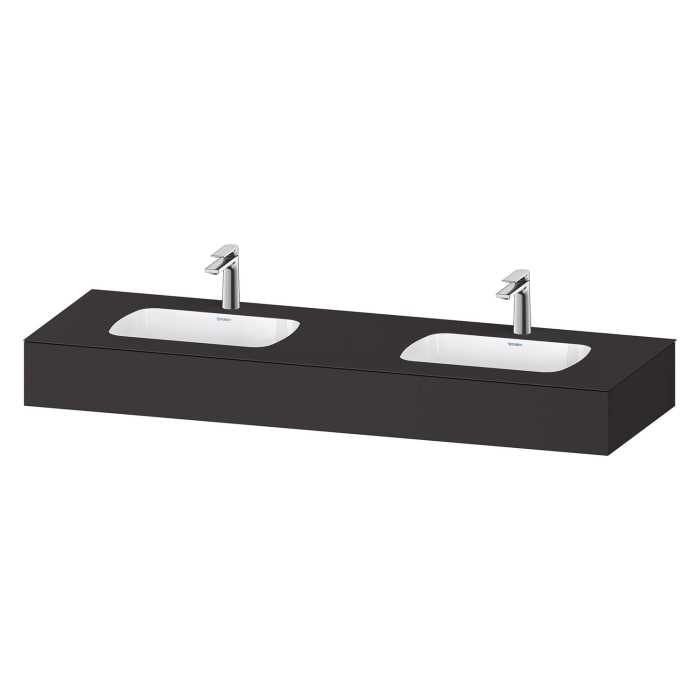 Duravit Qatego Einbauwaschtisch links und rechts mit Konsole 160 x 55 cm