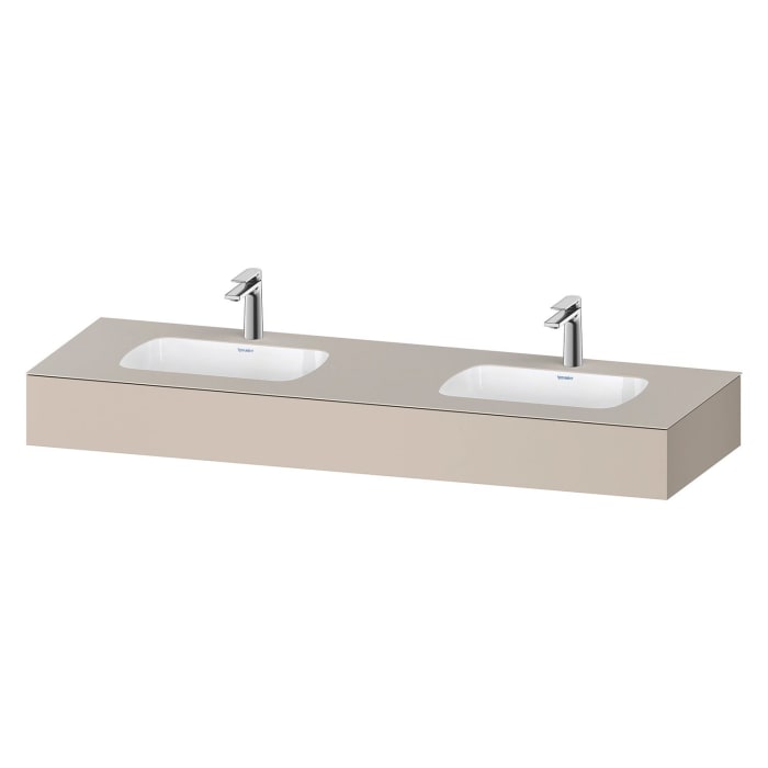 Duravit Qatego Einbauwaschtisch links und rechts mit Konsole 160 x 55 cm