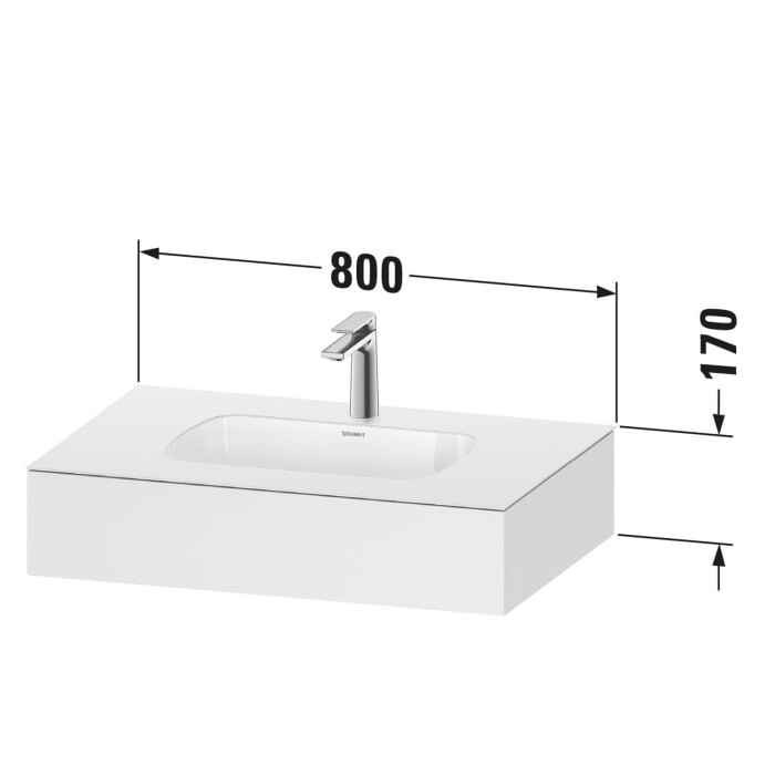 Duravit Qatego Einbauwaschtisch mit Konsole 80 x 55 cm