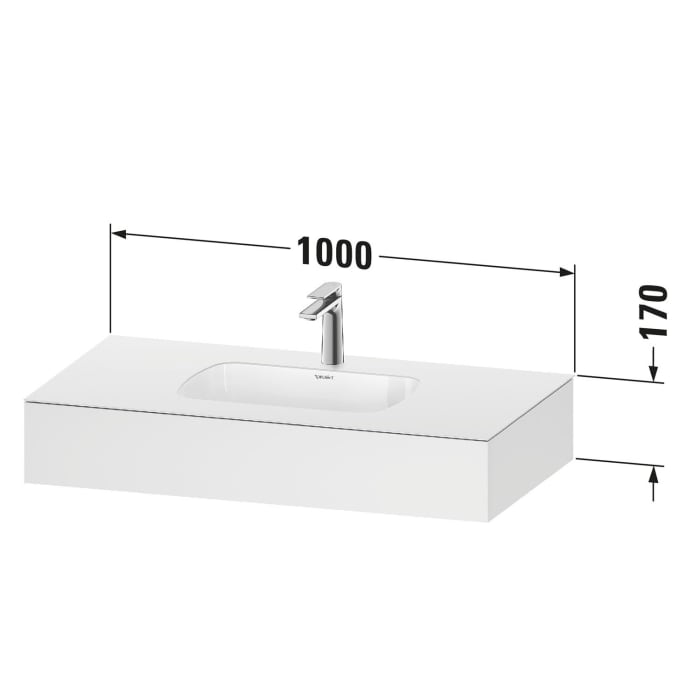 Duravit Qatego Einbauwaschtisch mit Konsole 100 x 55 cm