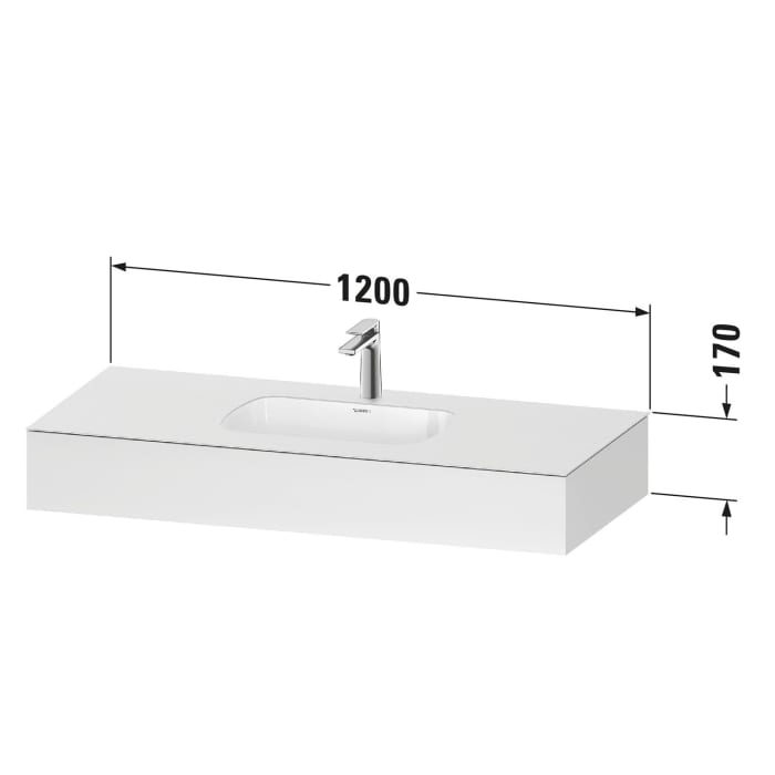 Duravit Qatego Einbauwaschtisch mit Konsole 120 x 55 cm
