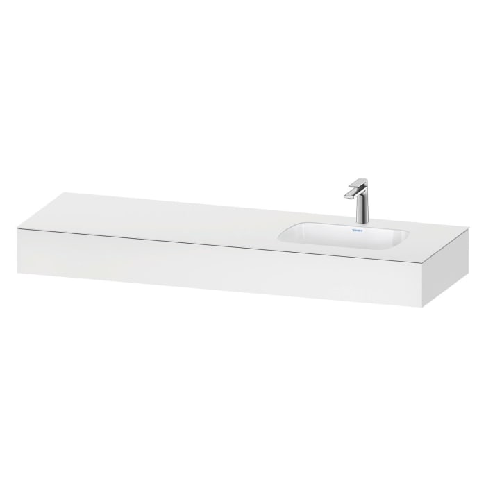Duravit Qatego Einbauwaschtisch rechts mit Konsole 160 x 55 cm