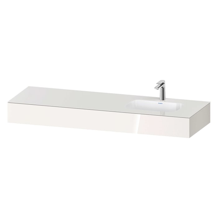 Duravit Qatego Einbauwaschtisch rechts mit Konsole 160 x 55 cm