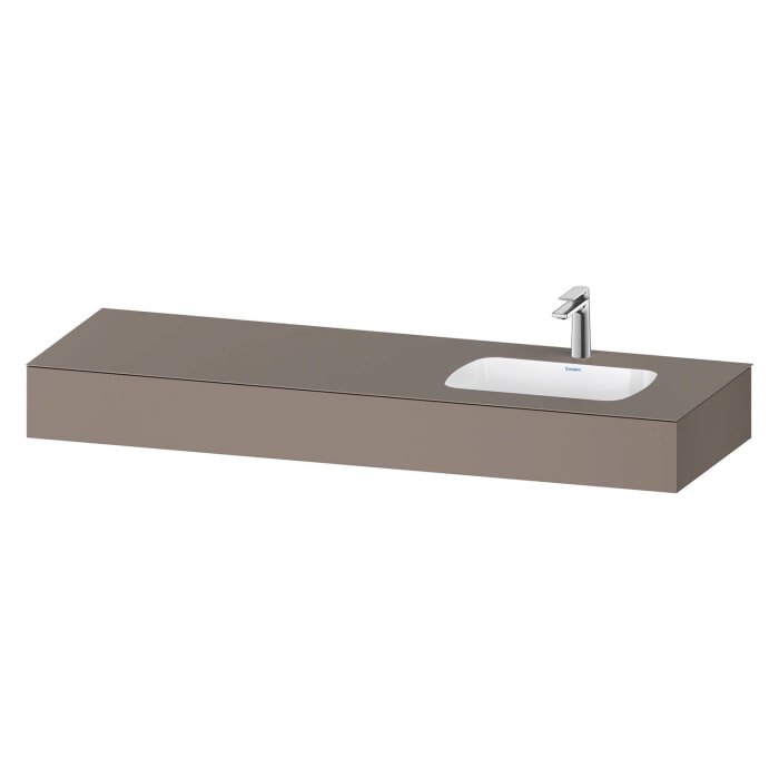 Duravit Qatego Einbauwaschtisch rechts mit Konsole 160 x 55 cm